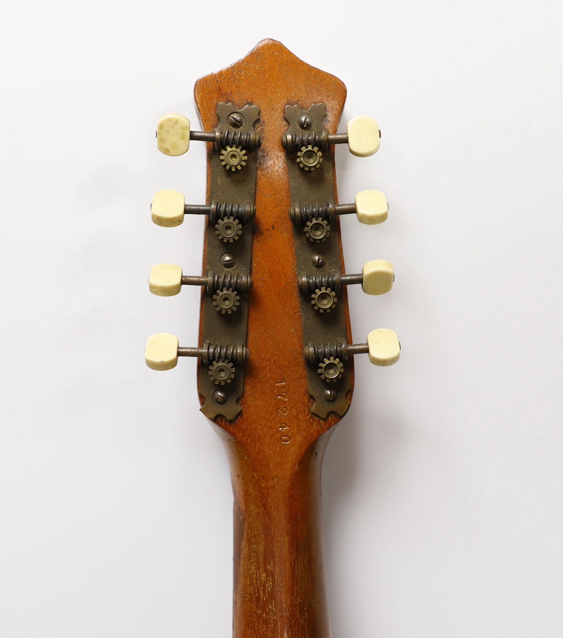 A John Grey and sons, London eight string banjolele in original case and a Hohner melodica, banjolele 57cm long